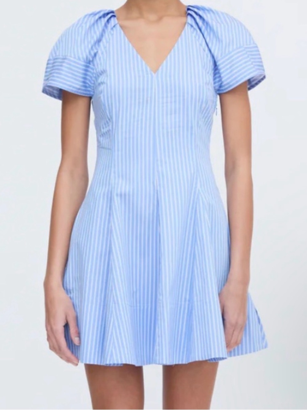 Hill House Home The Claudine Dress Mini Blue Stripe Size Small